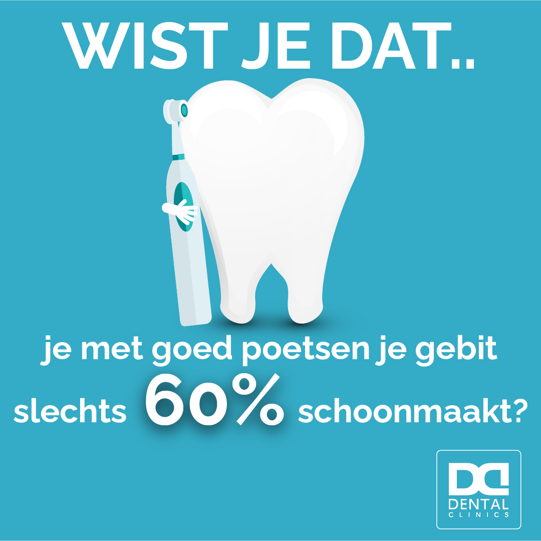 Tandartstip Dental Clinics - tandenpoetsen maakt slechts 60 procent schoon