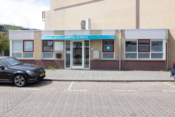 Facade as seen from the Dental Clinics parking lot